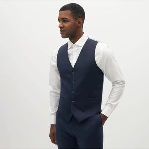 NWT Suit Shop Navy Blue Suit Vest 40T